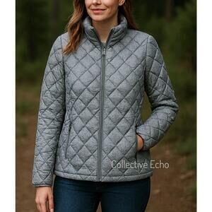 32 Degrees Heat Women’s Packable Down Puffer Jacket Zip Pockets Lightweight Sz M